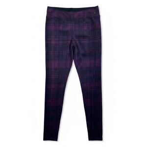 Cuddl Duds Dark Maroon and Black Plaid Velour Lounge Pants Sz L NWOT